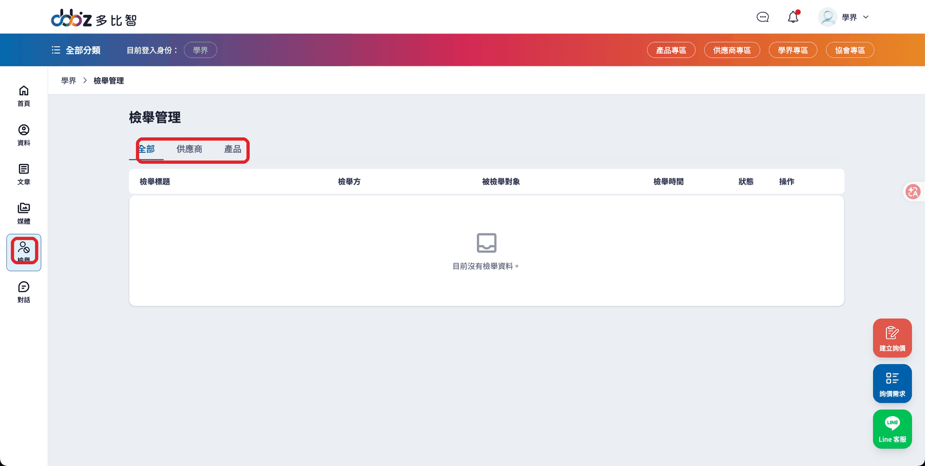 學界檢舉管理